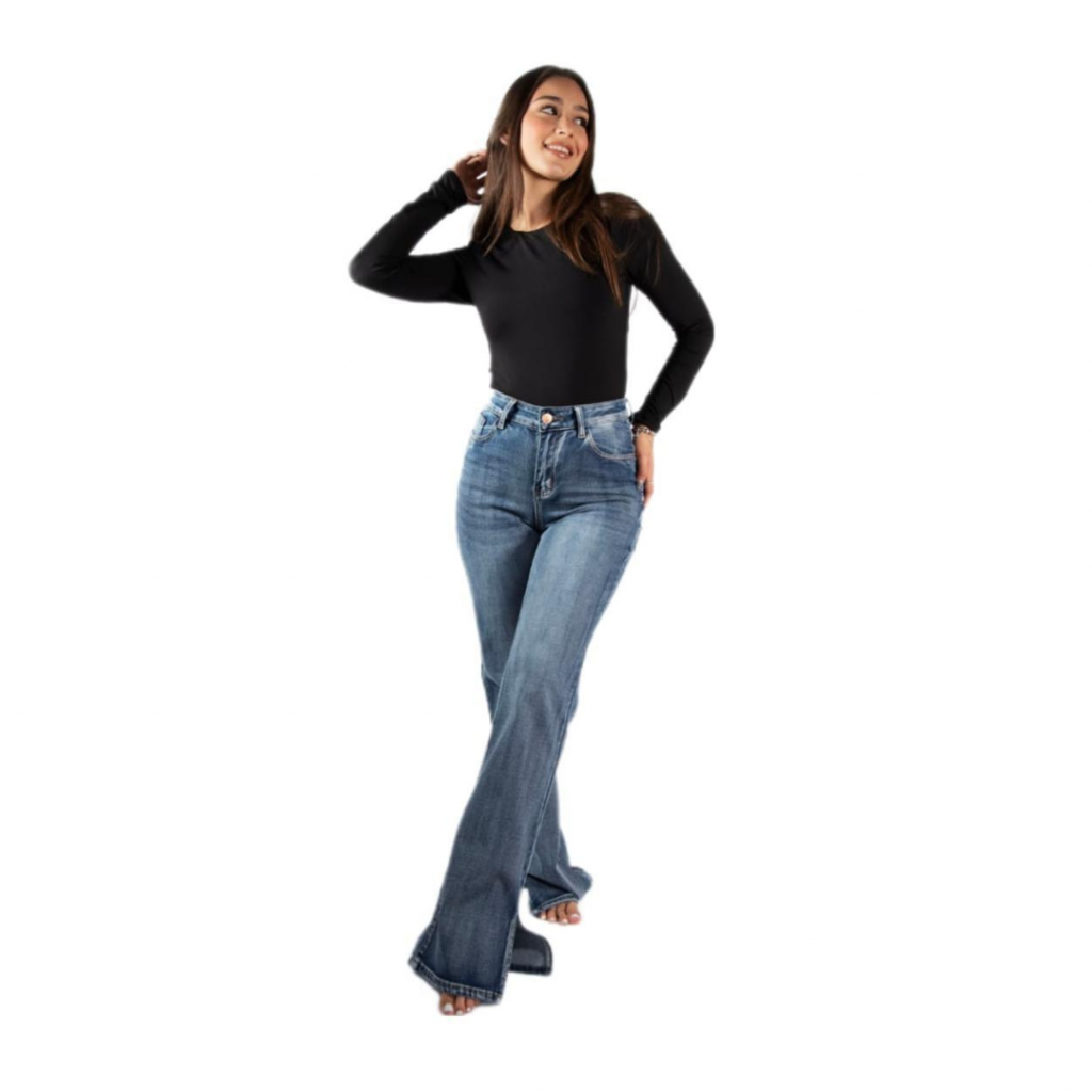 Pantalón Mezclilla Corte Mom Brillos DouX DXD0451