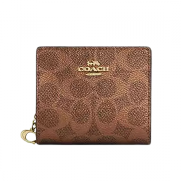 Cartera Coach Café Metálico CCL96