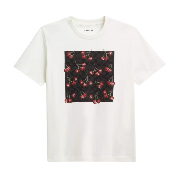 Playera Coach Beige Cerezas CDF51